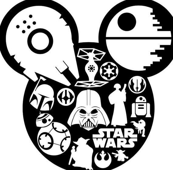 Mickey Mouse Star Wars SVG