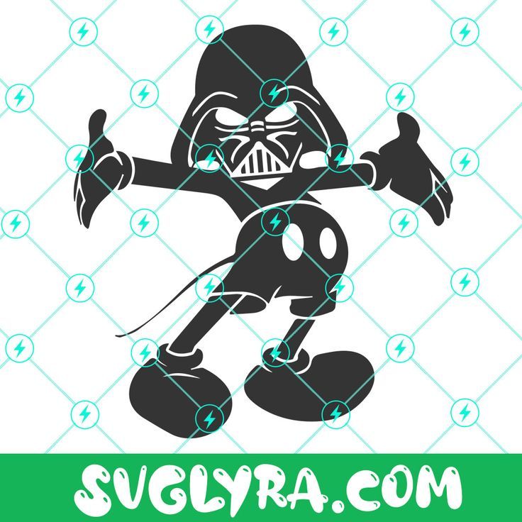 Mickey Mouse Darth Vader SVG