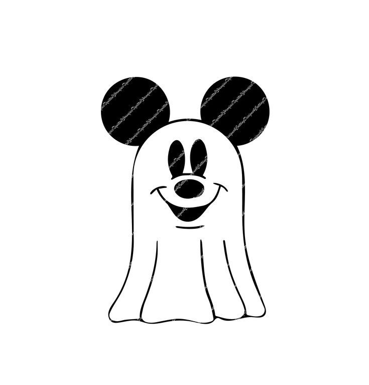 Mickey Mouse Ghost SVG