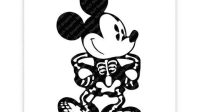 Mickey Mouse Skeleton SVG