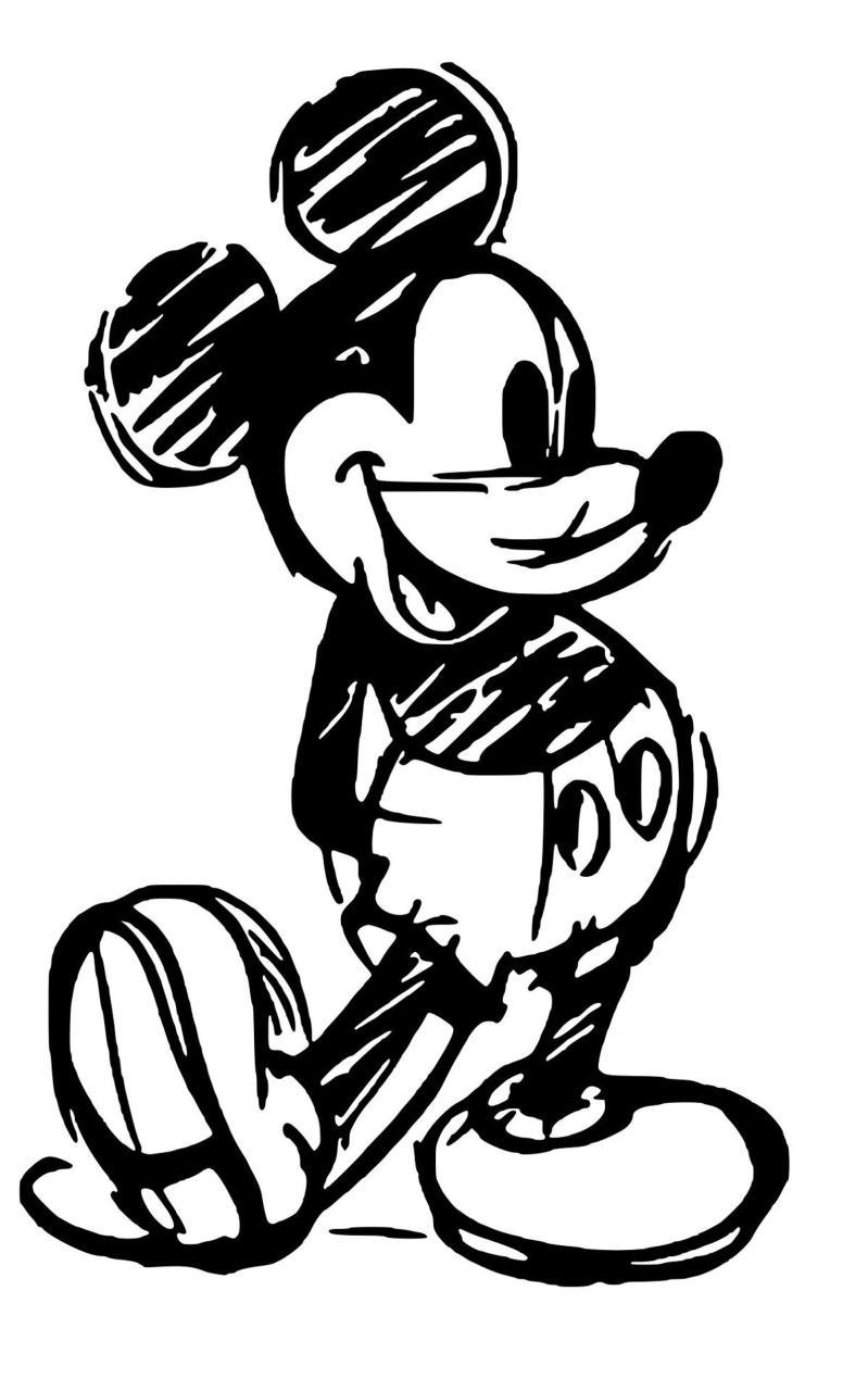 Mickey Mouse Sketch SVG