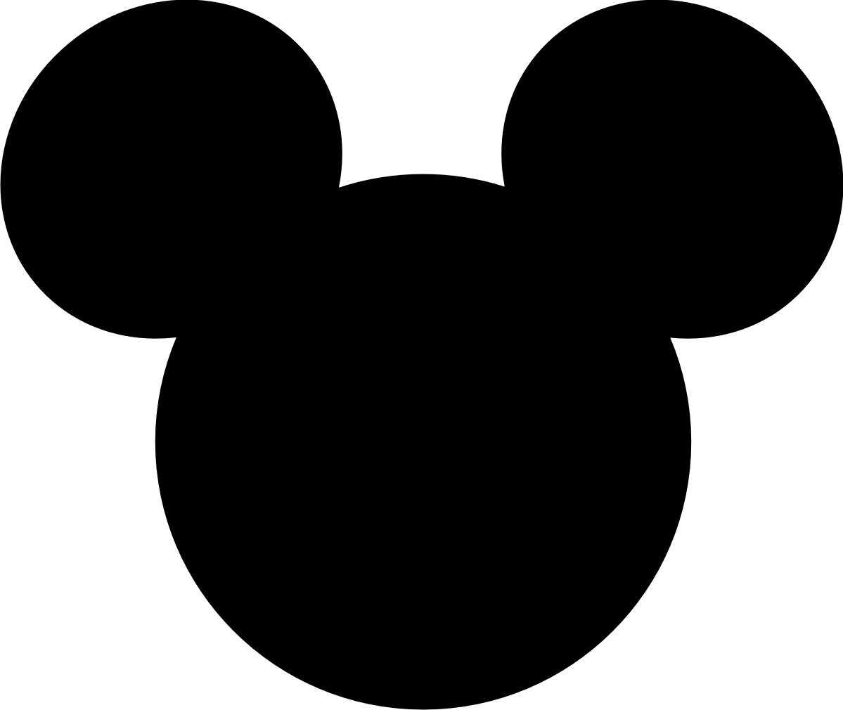 Mickey Mouse Head Silhouette SVG Free