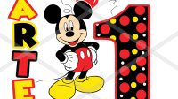 Mickey Mouse 1st Birthday SVG Free