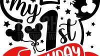 Mickey Mouse 1st Birthday Shirt SVG