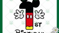 Mickey Mouse 1st Birthday SVG