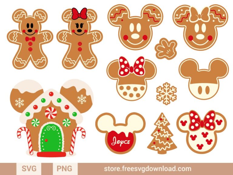 Mickey Mouse Gingerbread SVG