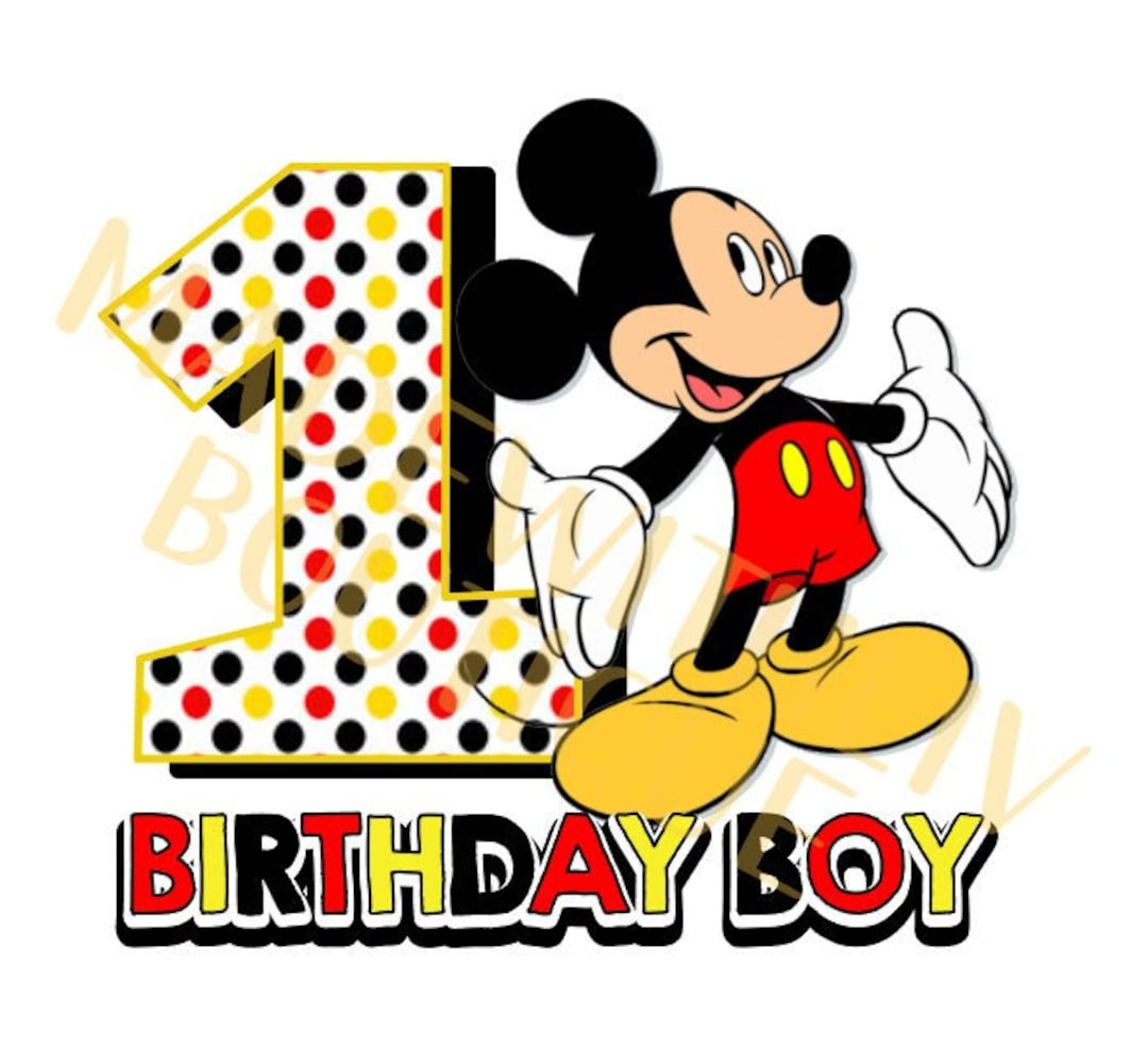 Mickey Mouse 1st Birthday SVG Free