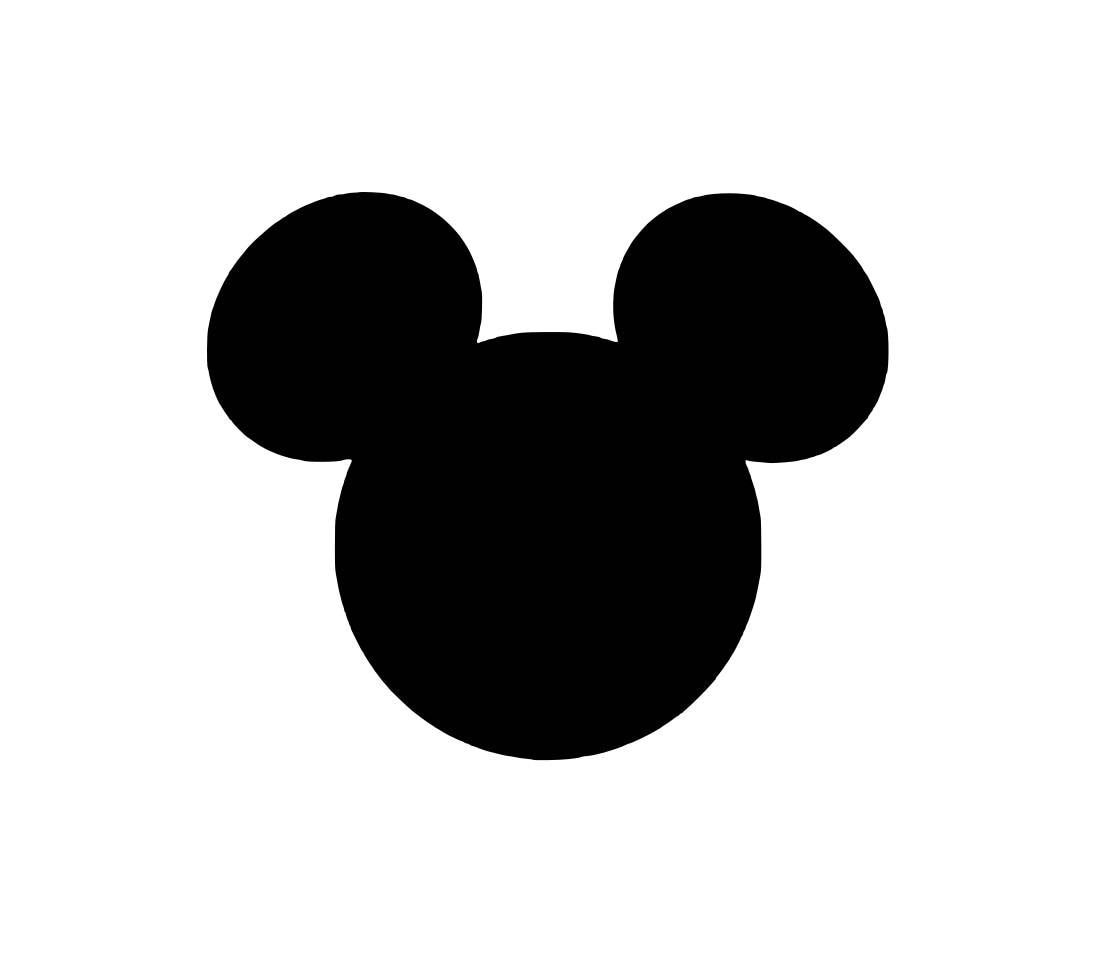 Mickey Mouse Head Silhouette SVG