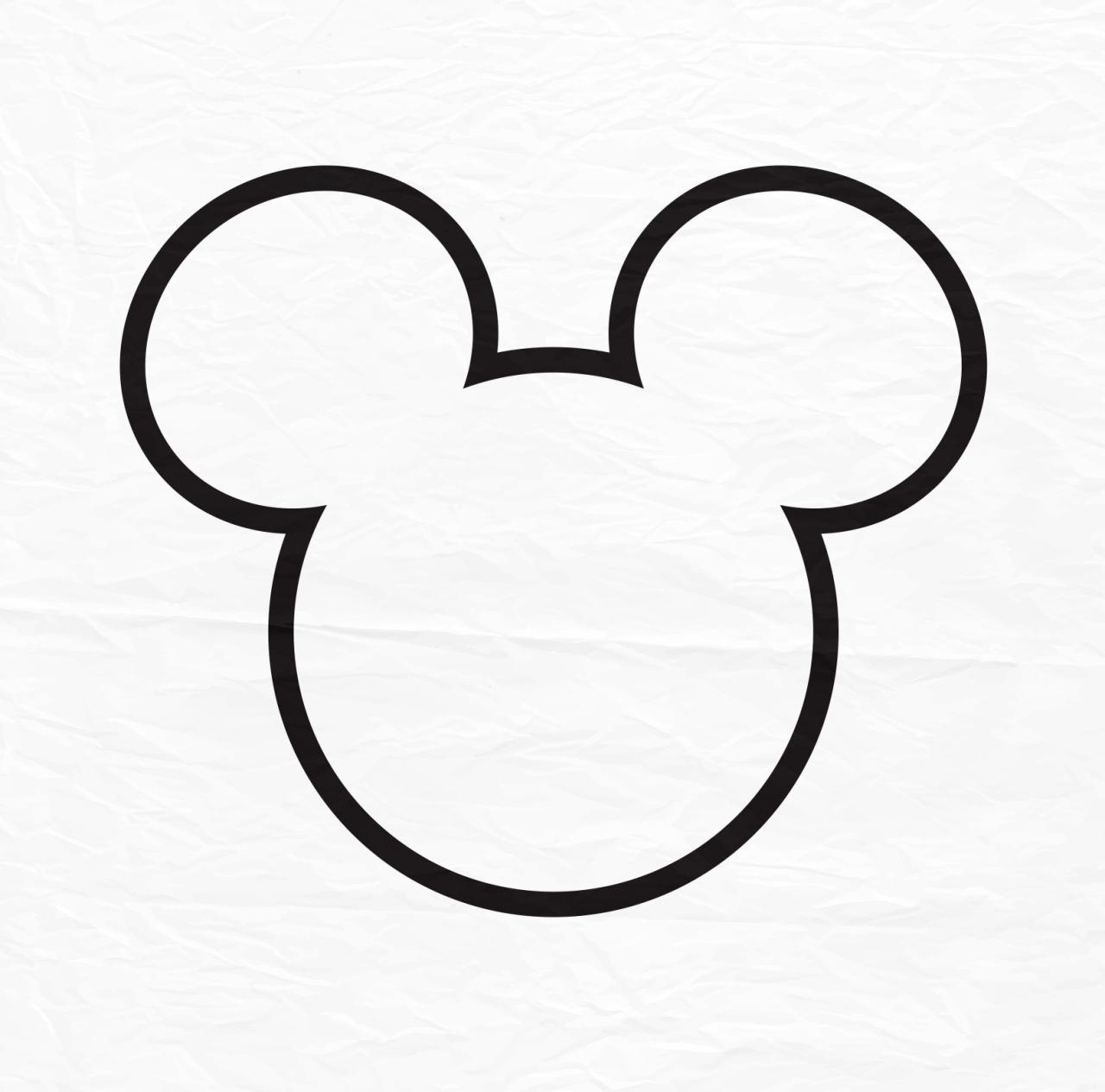 Mickey Mouse Outline SVG