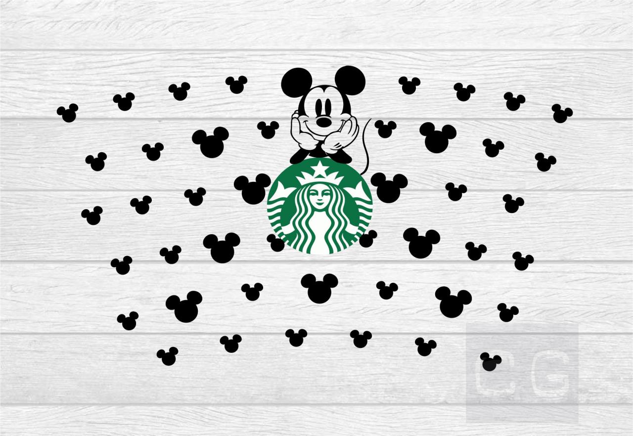 Mickey Mouse Starbucks Cup SVG