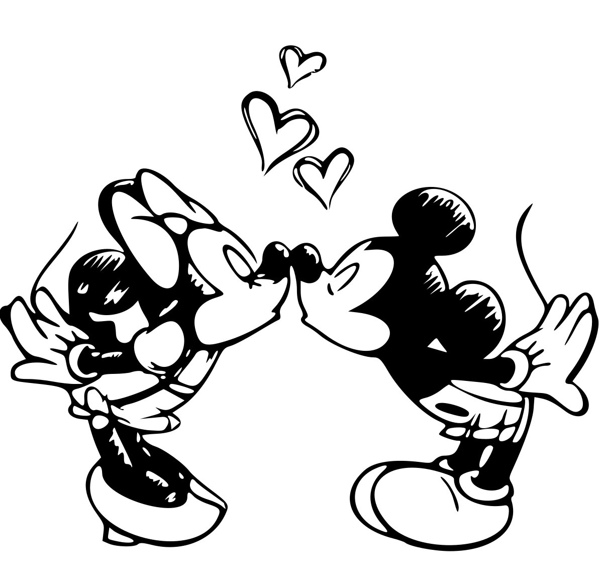 Mickey Mouse And Minnie Mouse SVG