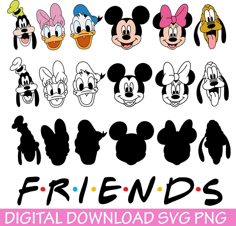 Mickey Mouse And Friends SVG