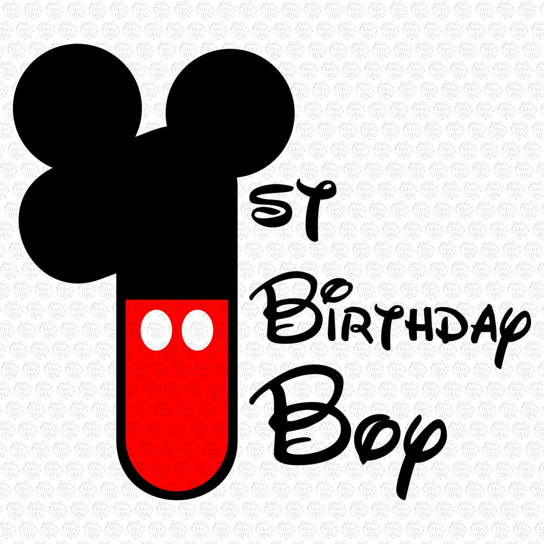 Mickey Mouse 1st Birthday SVG