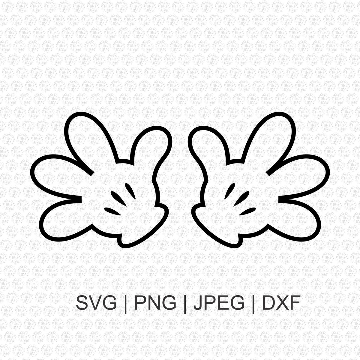 Mickey Mouse Hands SVG Free