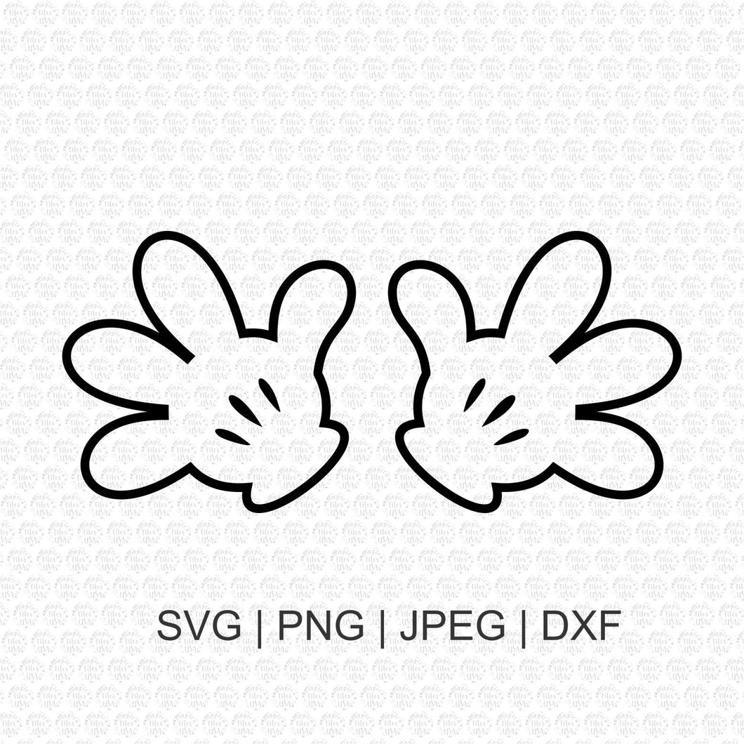 Mickey Mouse Hands SVG Free