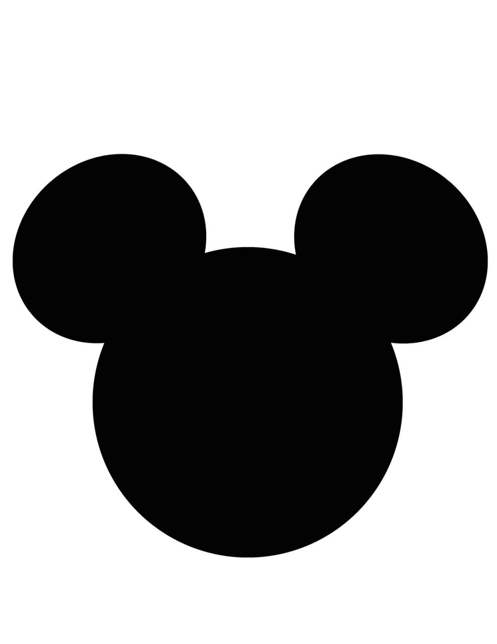 Mickey Mouse Ears Outline SVG